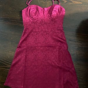 Princess Polly diva mini dress deep red